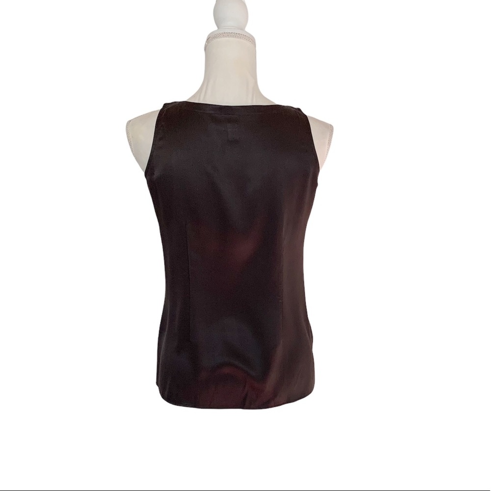 Eileen Fisher Brown Silk Sleeveless Blouse Top - Picture 2 of 9